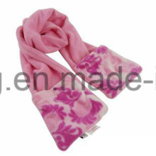 Customized Lady Warm Knitting Polar Fleece Scarf